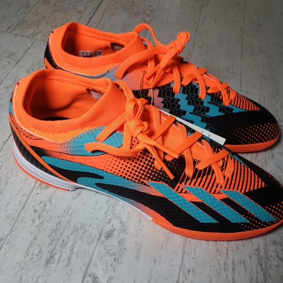 Adidas Kids X Speedportal Messi.3 IN Indoor Shoes Orange - Size 6 - Picture 5 of 8